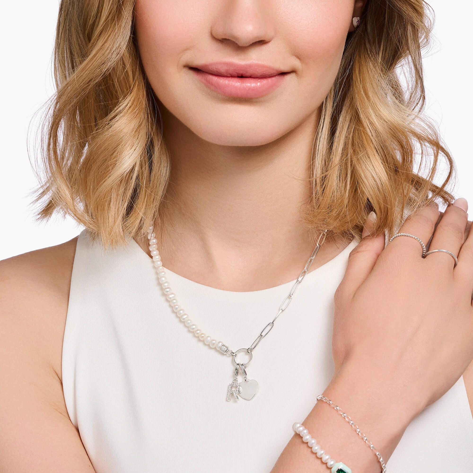 Member Charm Necklace With White Pearl & Charmista Disc