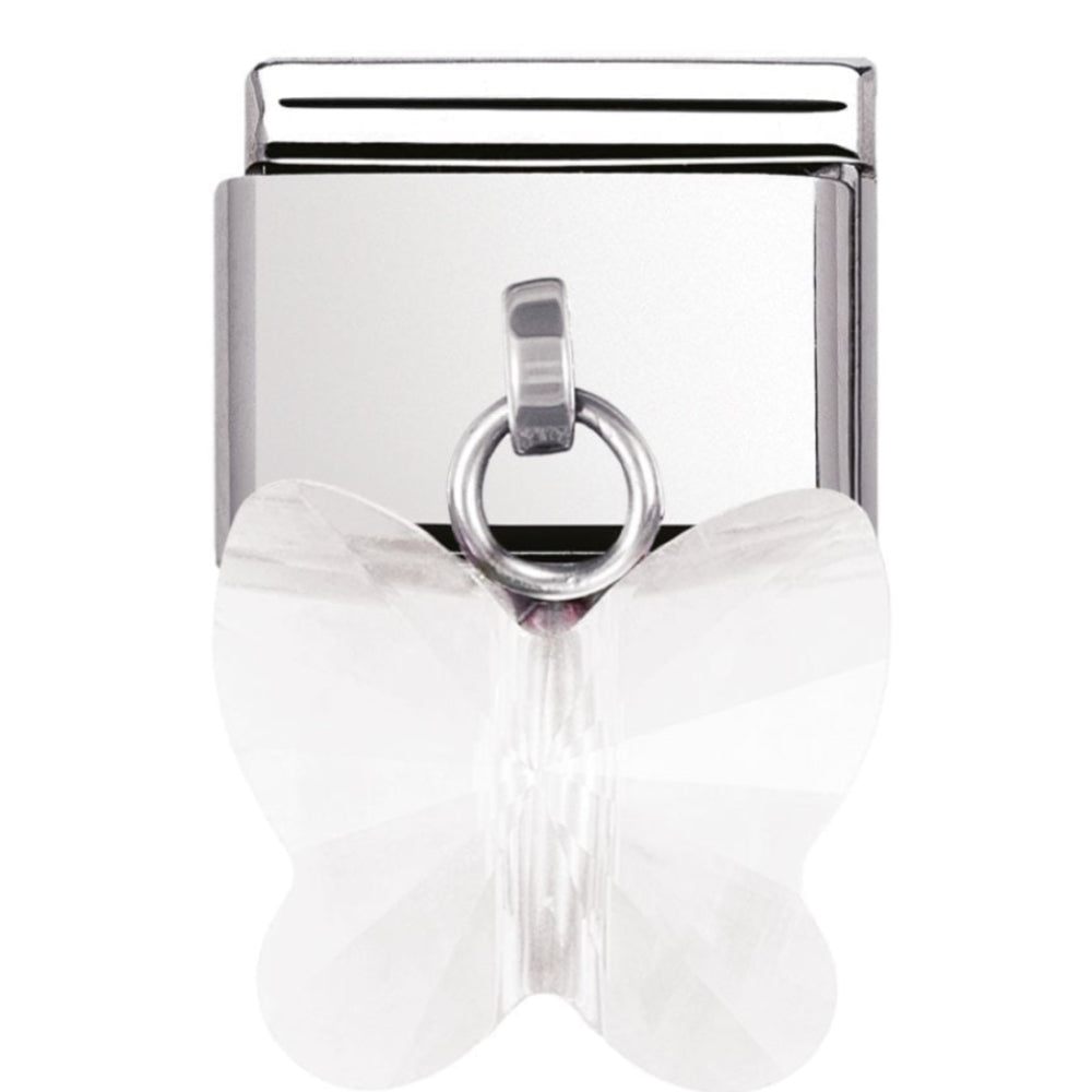 Classic White Butterfly Charm Link