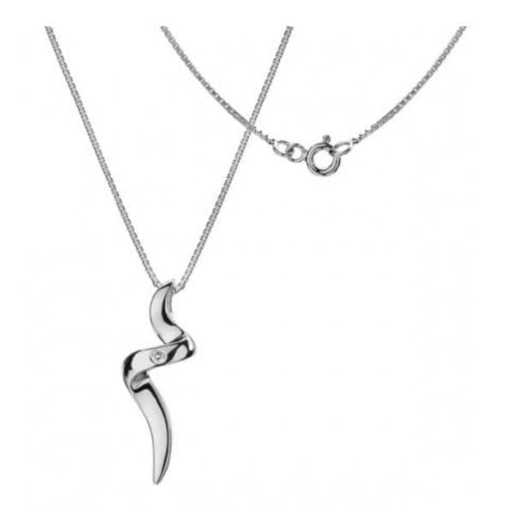 Ladies Go With The Flow Spiral Pendant Necklace