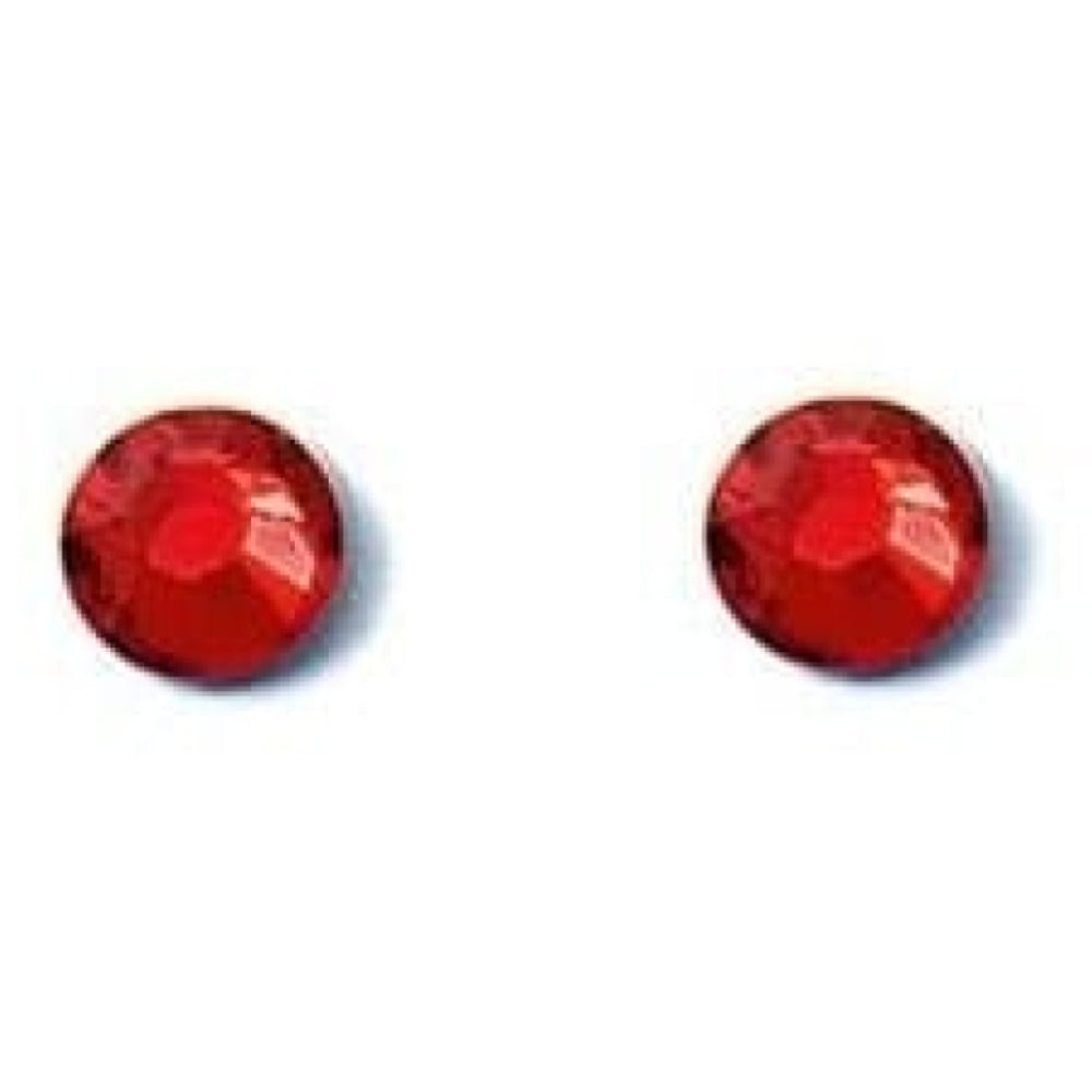 Ladies Circular Red Studded Swarovski Element Earrings