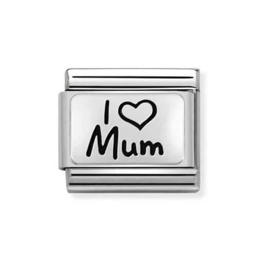 Classic Silver I Love Mum Charm