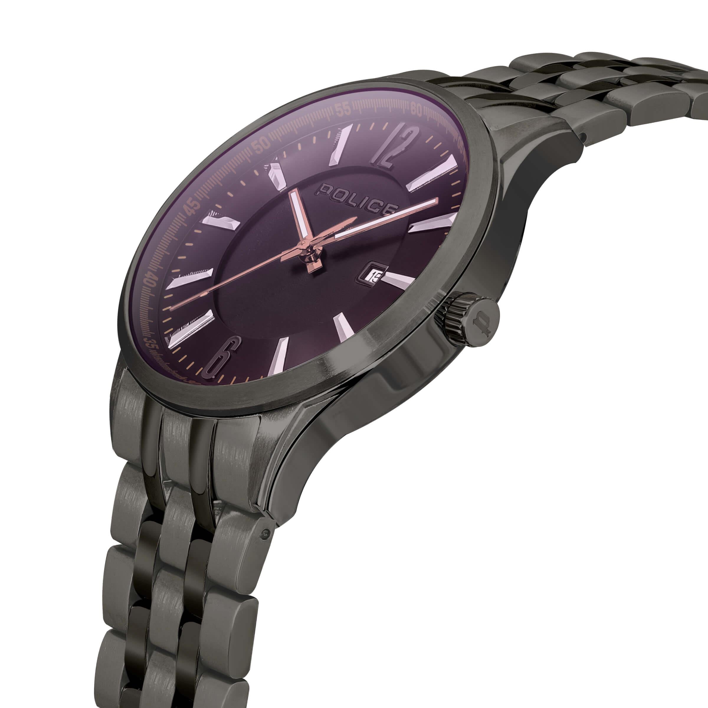 LASER Gunmetal Plated SS Bracelet Strap Watch