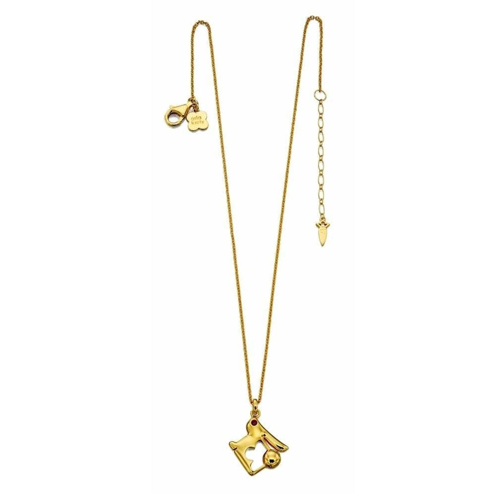 Red Swarovski Yellow Gold Plated Rabbit Necklace