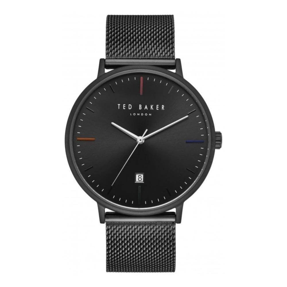 Black IP Case With Black Dial & Mesh Strap Gents Watch