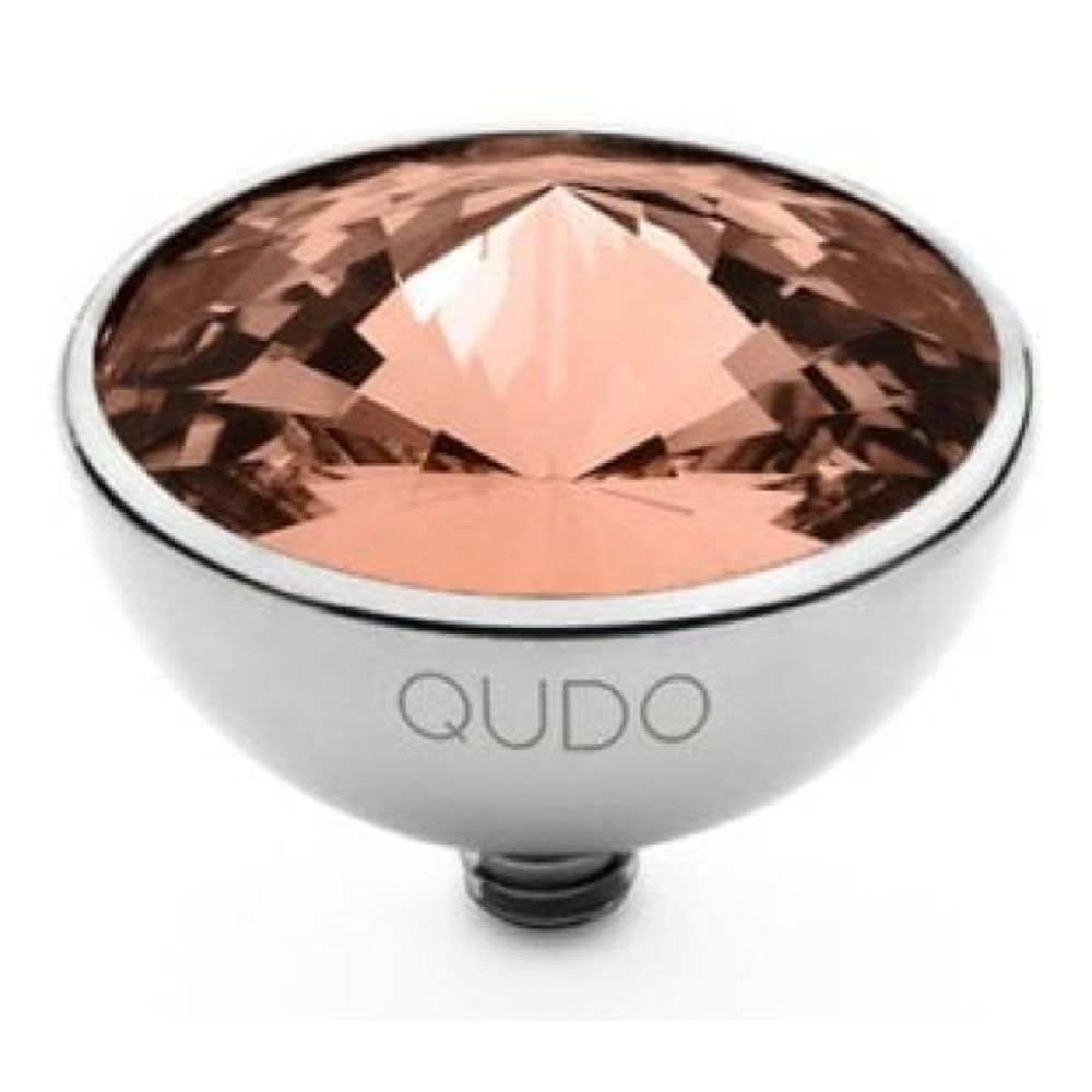 Famosa Silver 13mm Bottone Ring Top Blush Rose