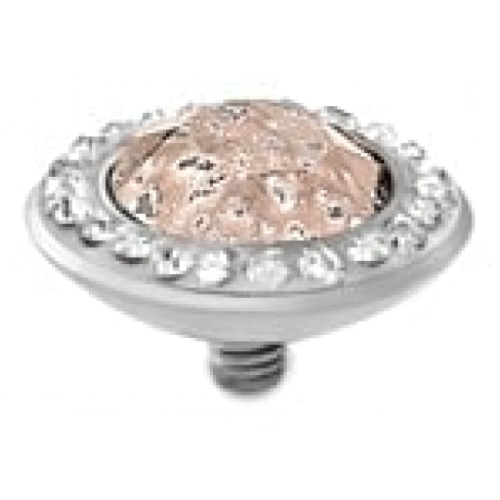 Famosa Stainless Steel 13mm Tondo Deluxe Rose Patina Ring Top
