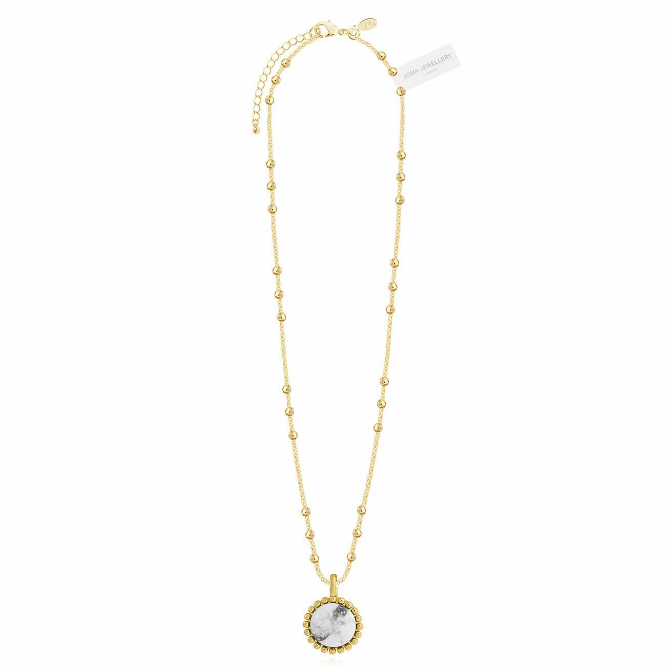 Capri Howlite Necklace - Gold