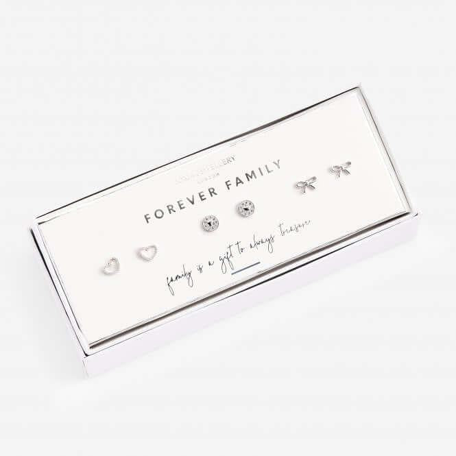 Occasion Earring Box | Forever Family | Silver | Earrings | Set Of 3 Earrings