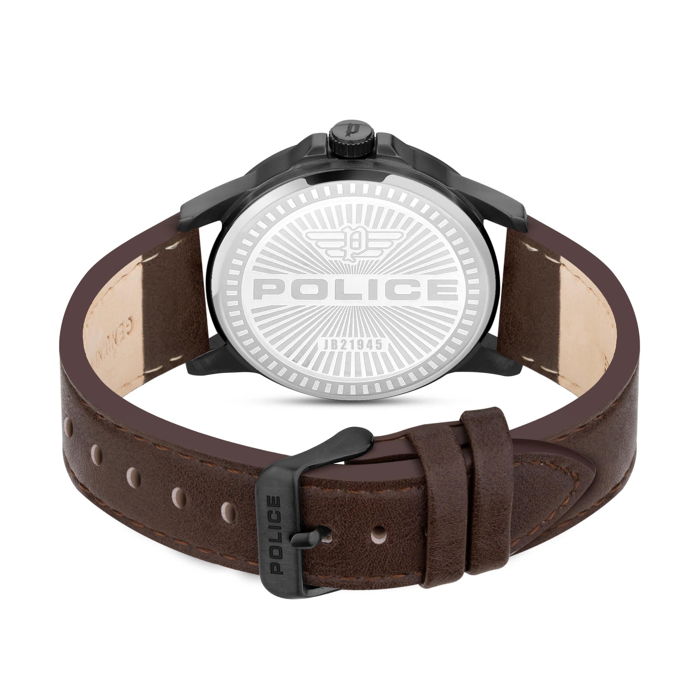 CLIFF Brown Leather Strap Watch