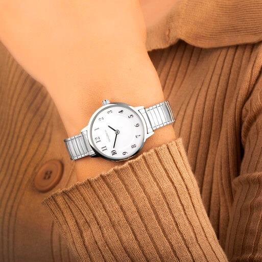 Easy Reader White Dial With Silver SS Case & Expan