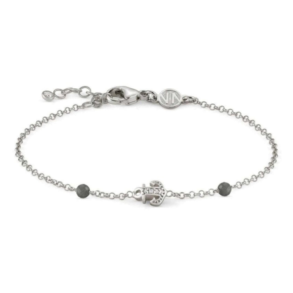 Gioie Bracelet In 925 Silver, Cubic Zirconia And Jade (013_Achor Silver)
