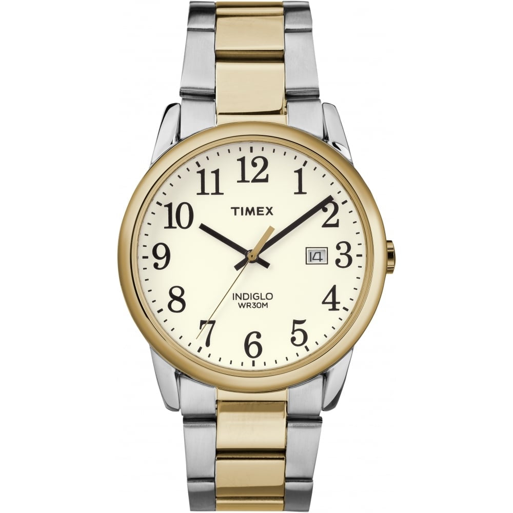 Mens Easy Reader Two-Tone Bracelet/ White Dial