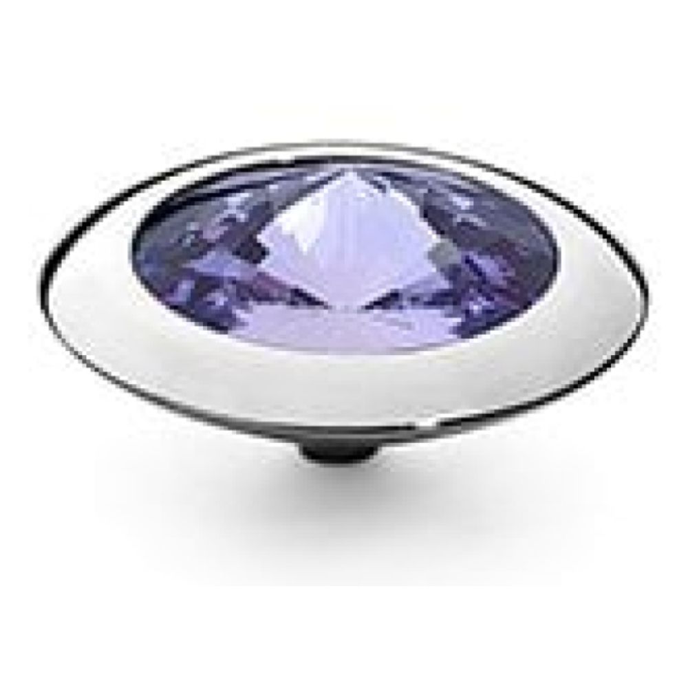 Famosa Silver 16mm Tondo Ring Top Tanzanite