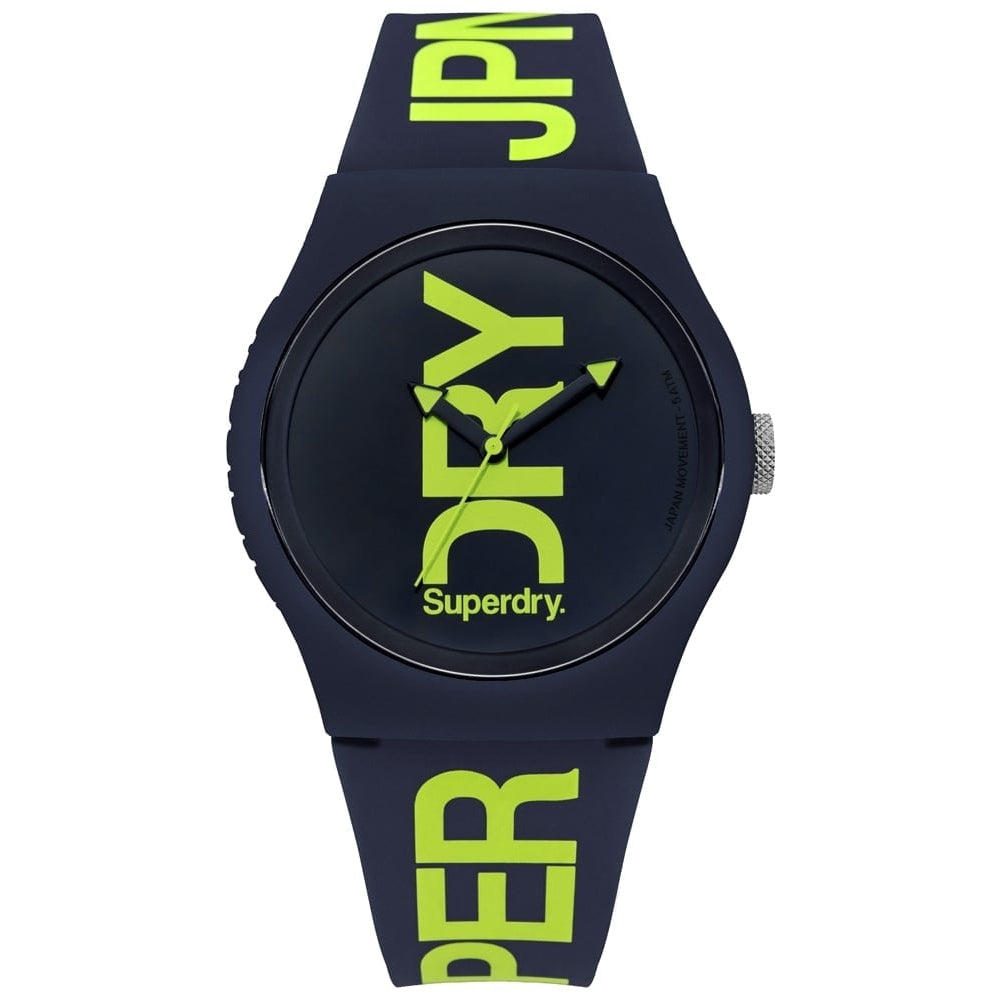 Urban Brand Fluoro Navy Silicone Strap Watch With Navy Dial