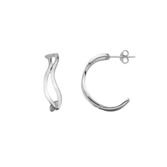 Origins Wave Sculpture Hoop Earrings