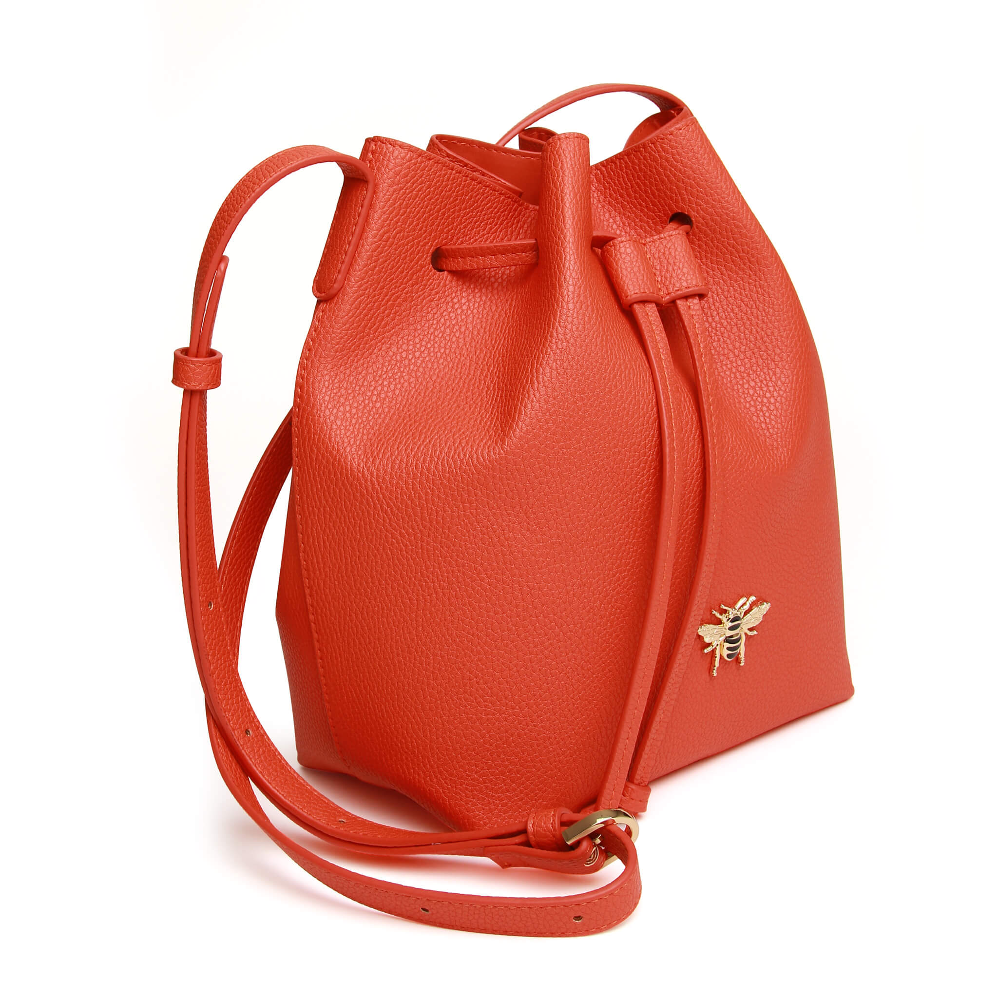 Bucket Cross Body Bag In Orange
