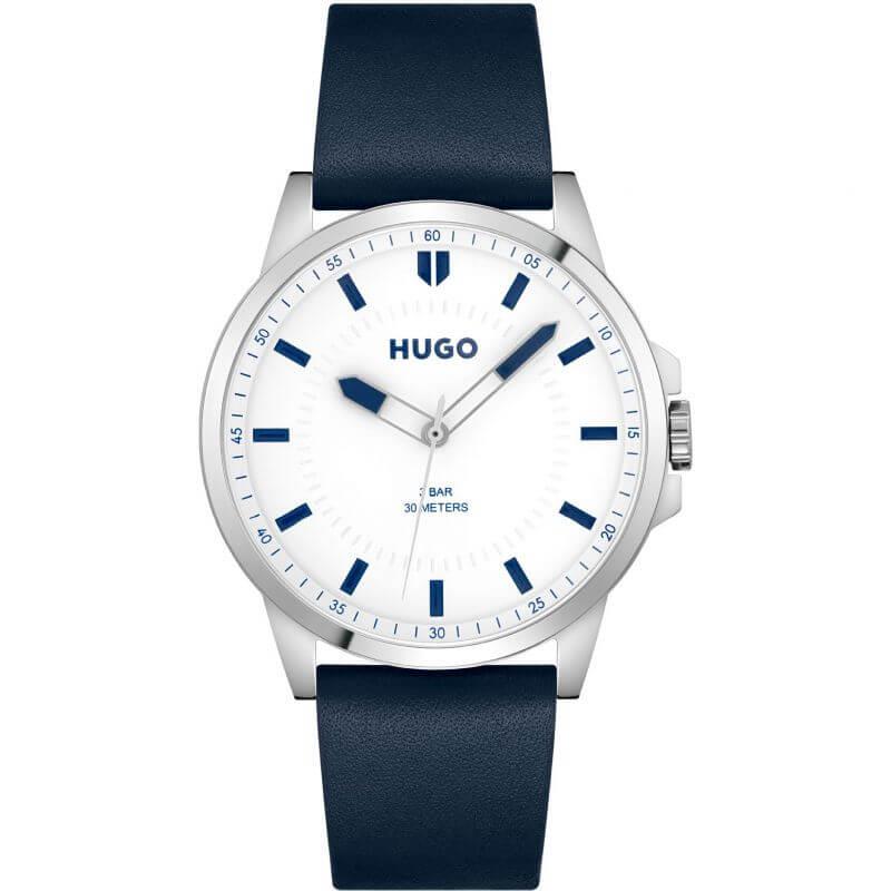 FIRST White Dial & Blue Leather Strap Gents Watch