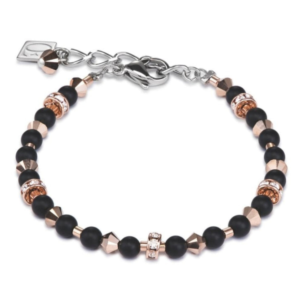 Rose Gold & Black Crystal Bracelet