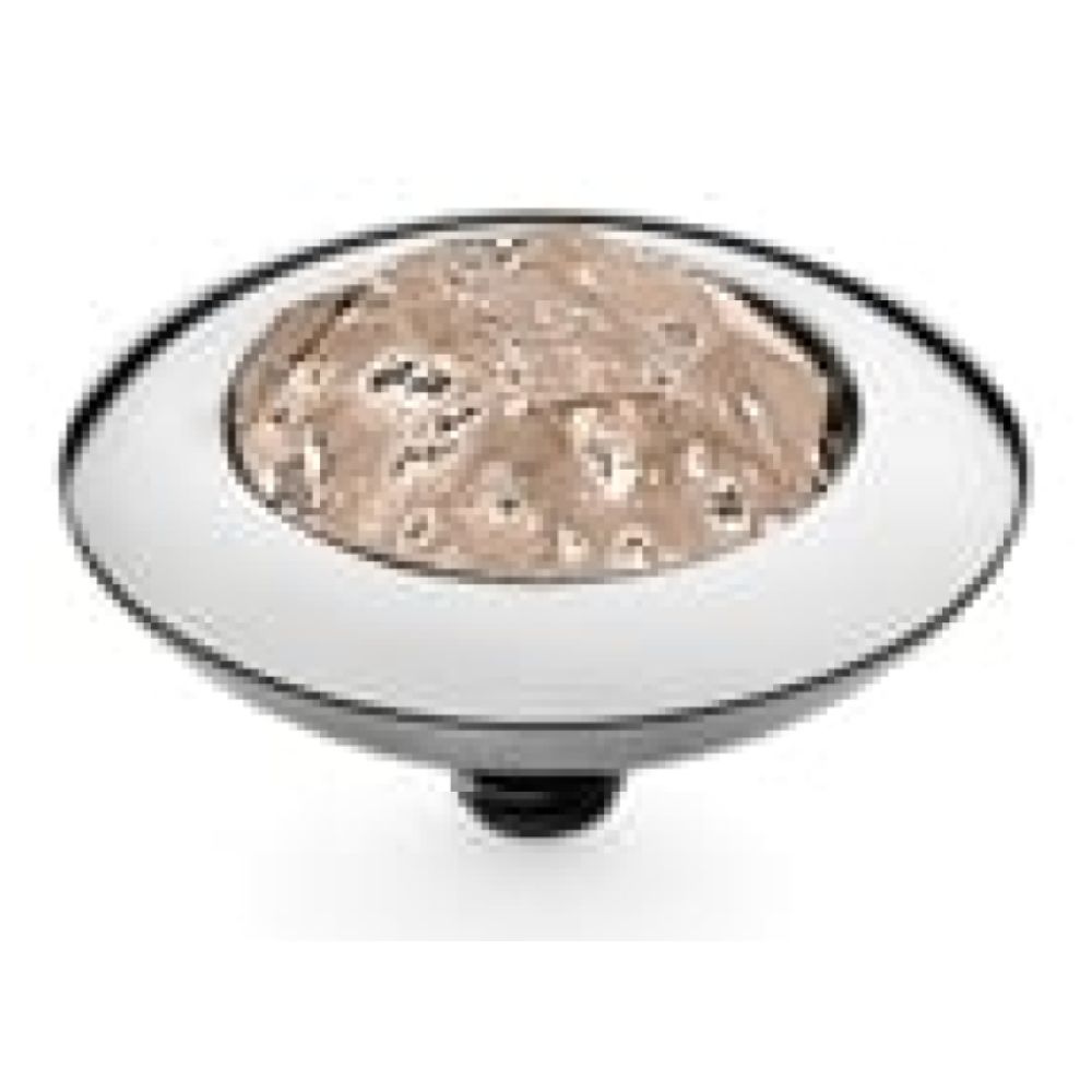 Famosa Tondo 13mm Rose Patina In Stainless Steel Ring Top
