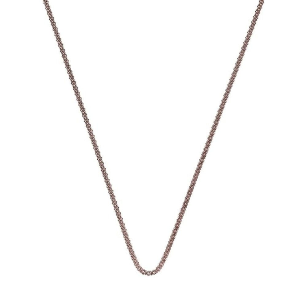 Rose Gold Plated Sterling Silver Popcorn Chain 30"