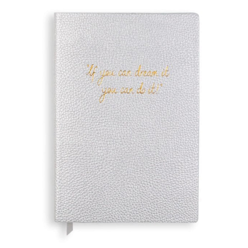 Small Notebook - Dream - Metallic Silver - 18.5x12.5cm