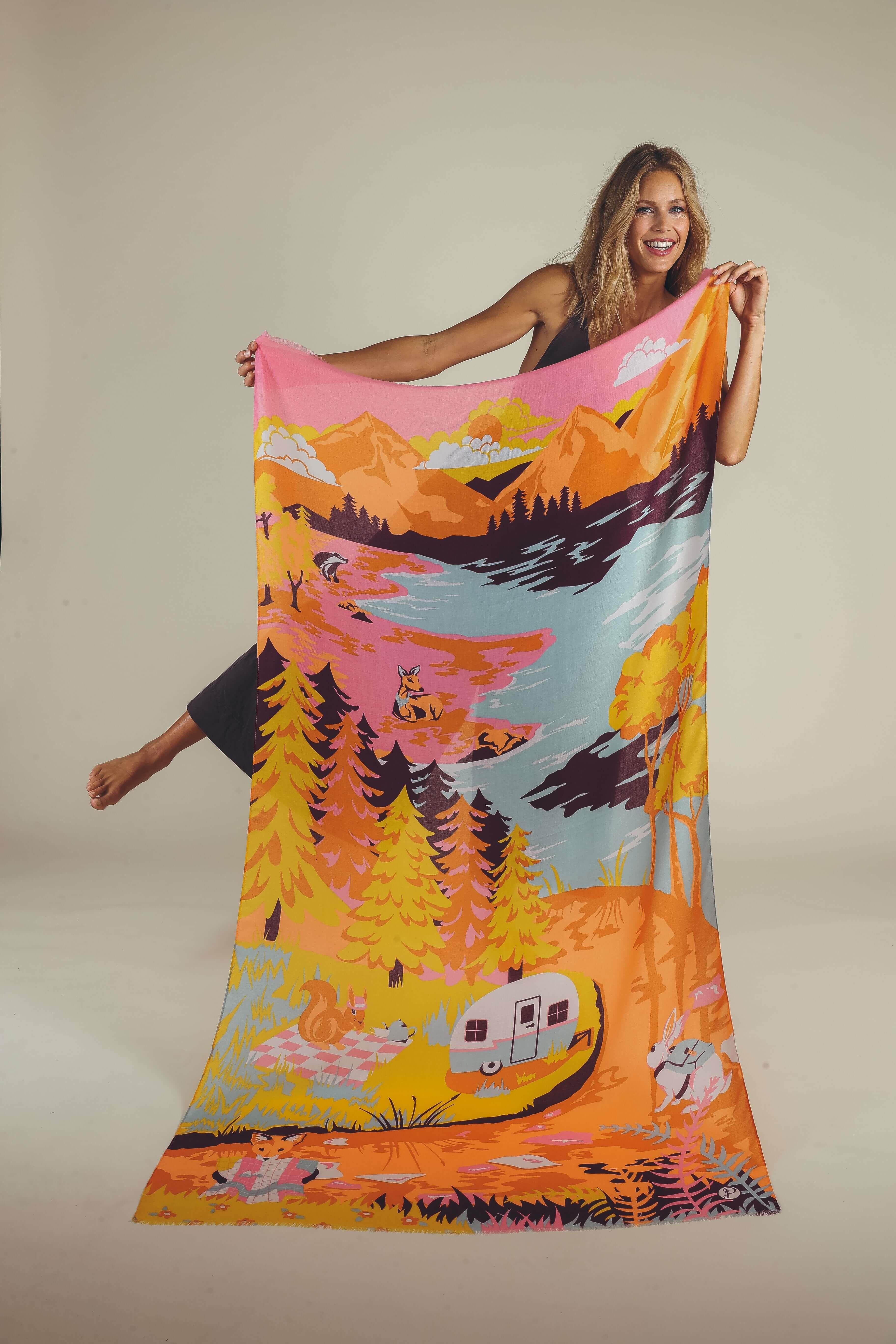 Print Scarf - Glamping