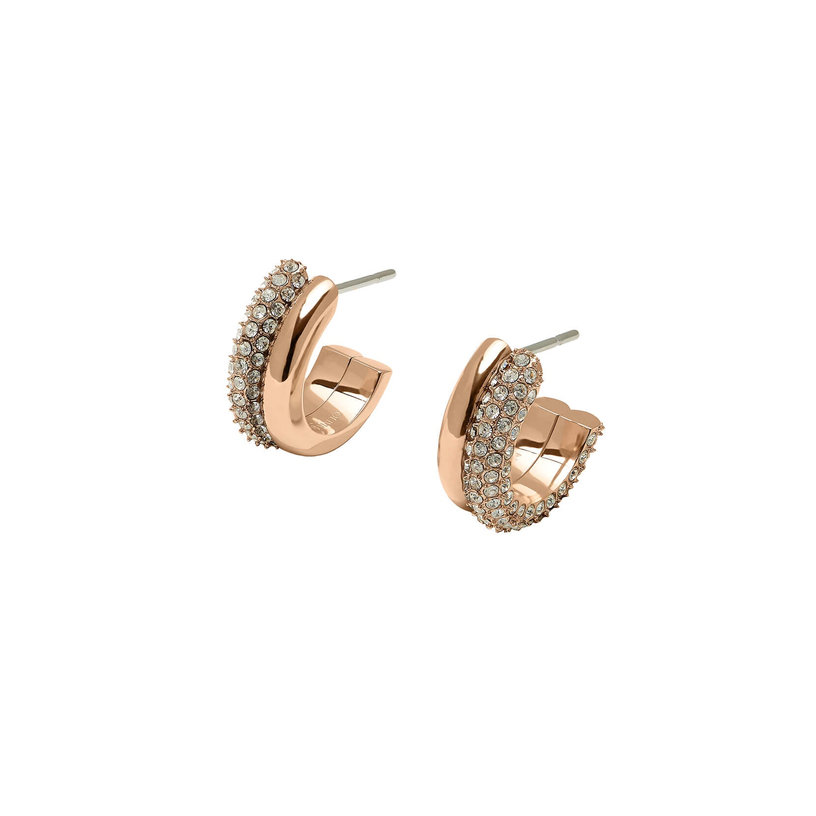 Classic Entwine Rose Gold Hoop Earrings