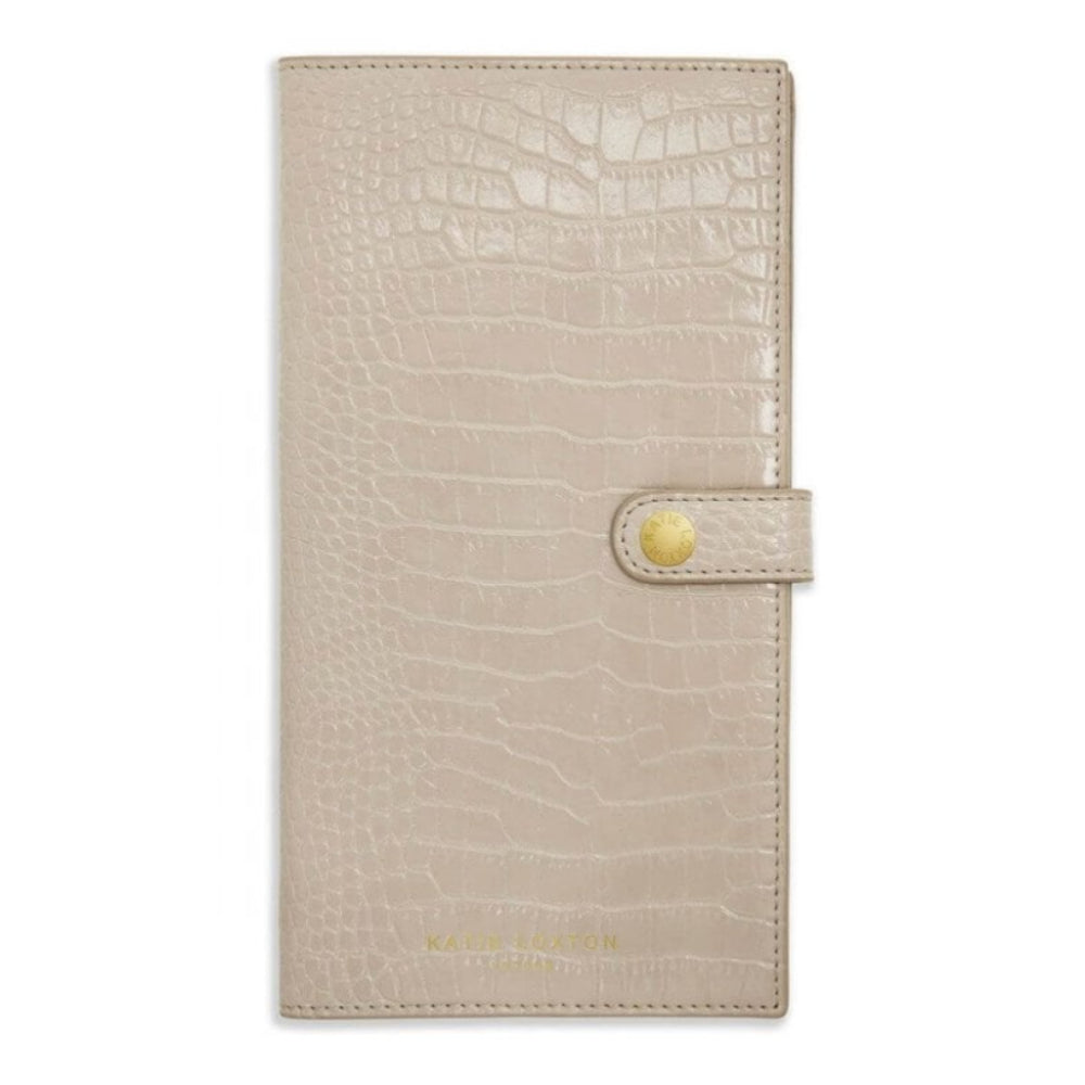 Celine Faux Croc Travel Wallet | Oyster Grey | 23 X 12cm