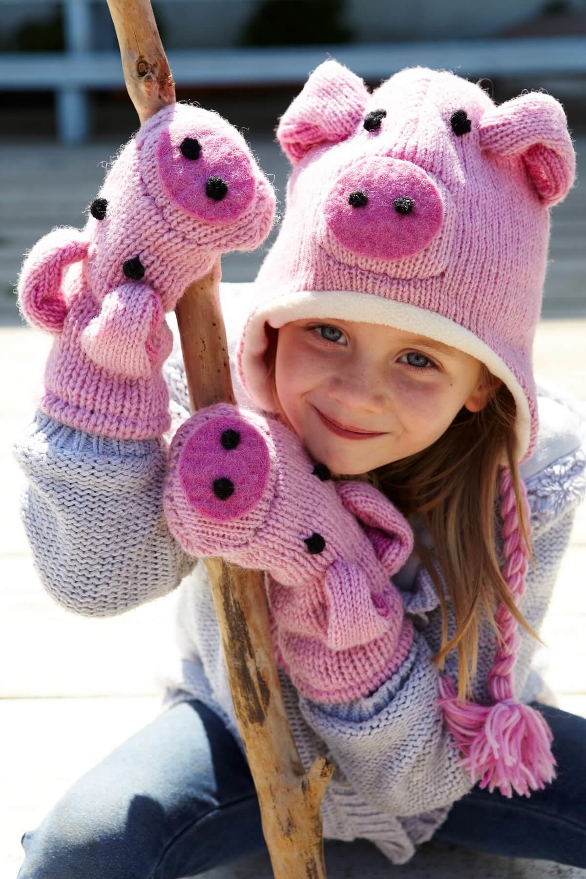 Kids Animal Hat Piggy