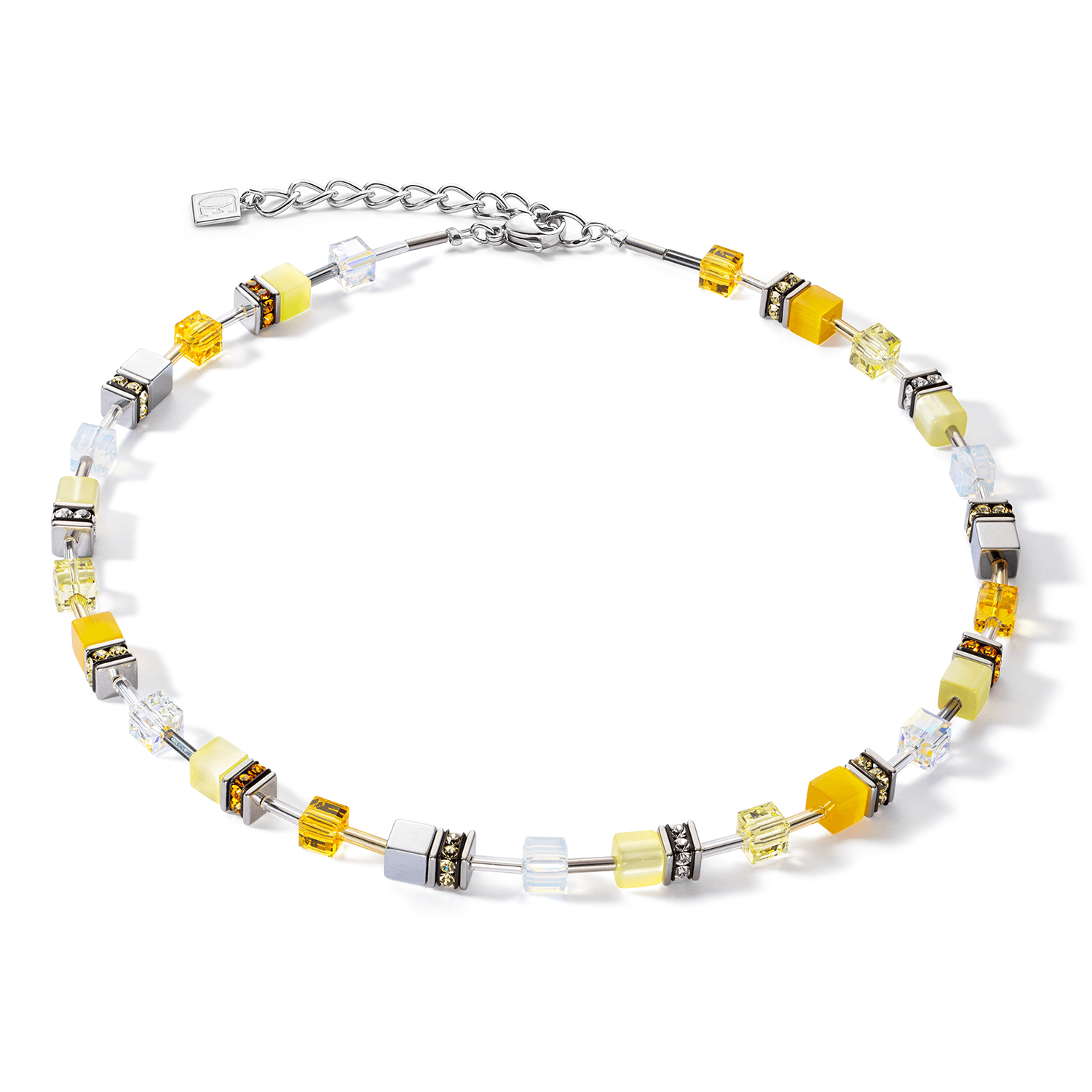 GeoCUBE Iconic Joyful Yellow Colour Necklace