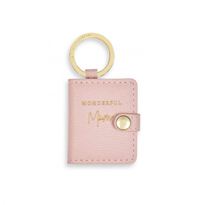 Beautifully Boxed Photo Keyring | Wonderful Mum | Blush Pink