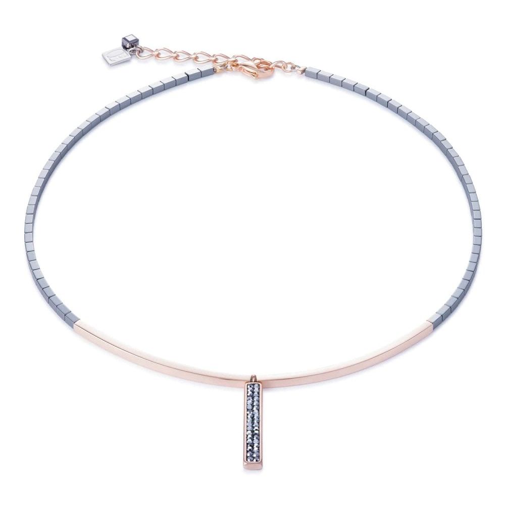 Anthracite & Rose Gold Necklace