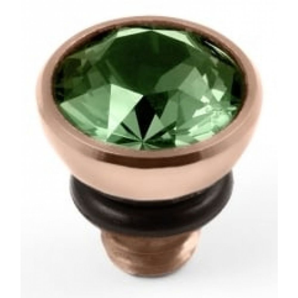 Famosa Rose Gold 5mm Bottone Ring Top Erinite