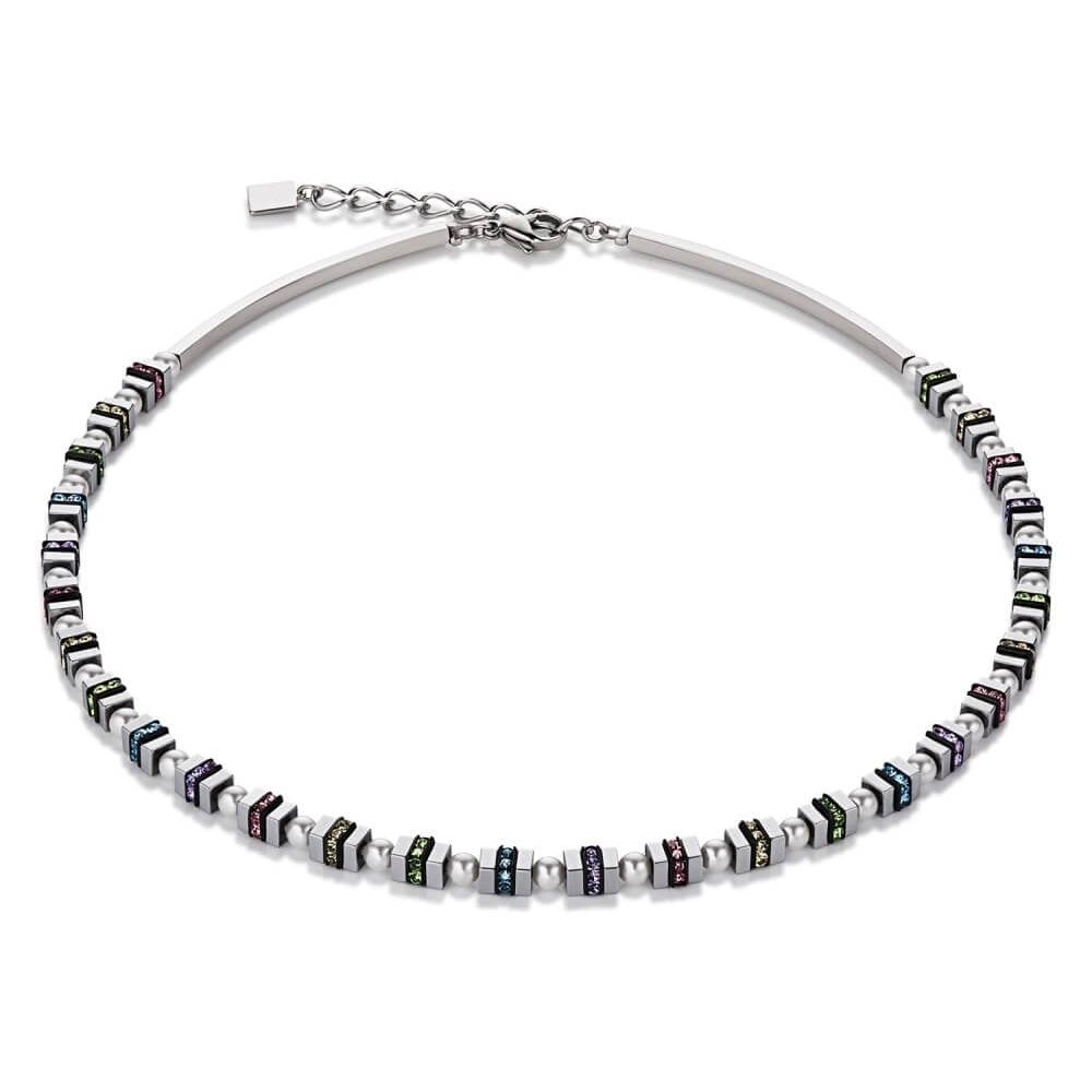 Geo Cube Multicolour & Pearl Necklace