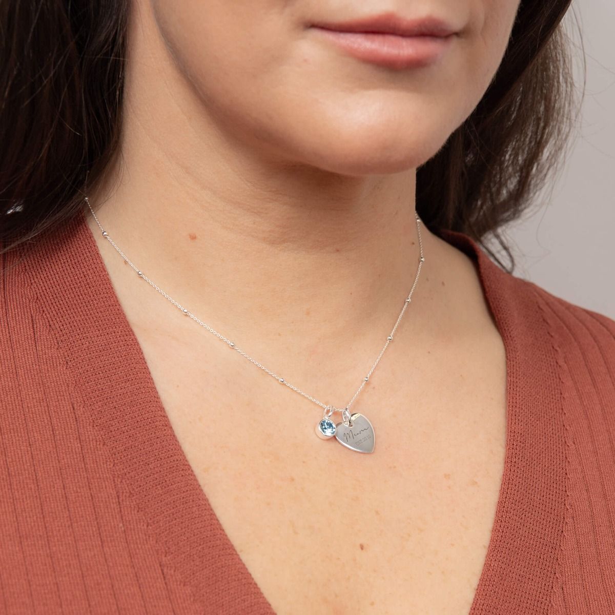 Heart Tag Pendant Necklace