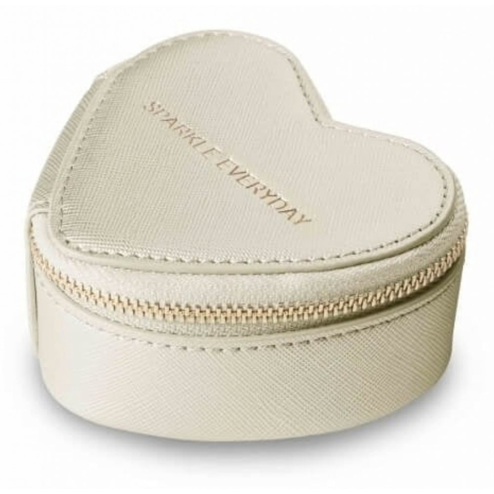 Small Heart Travel Jewellery Case - Sparkle Everyday - Metallic Gold