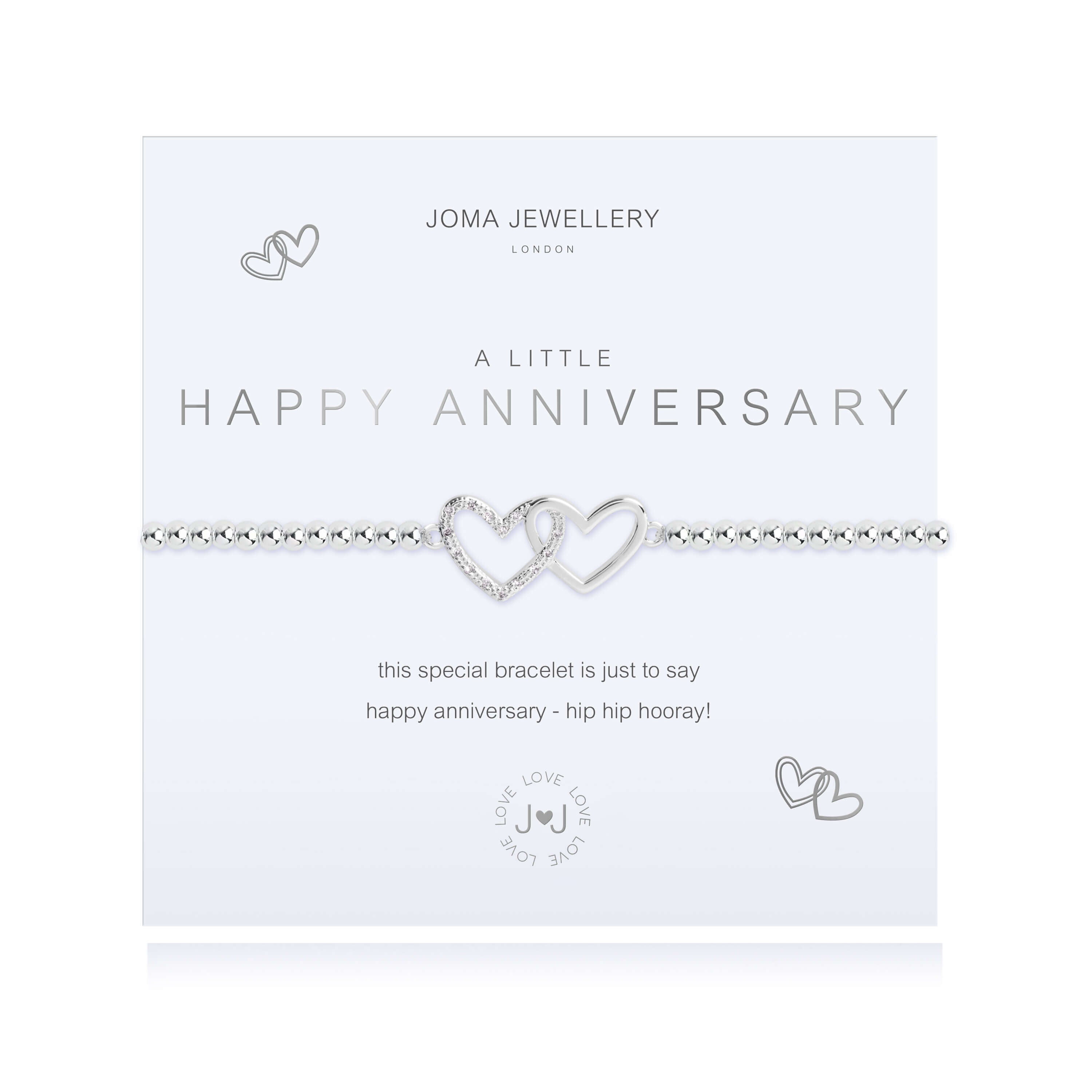 A Little | Happy Anniversary | Silver | Bracelet | 17.5cm Stretch