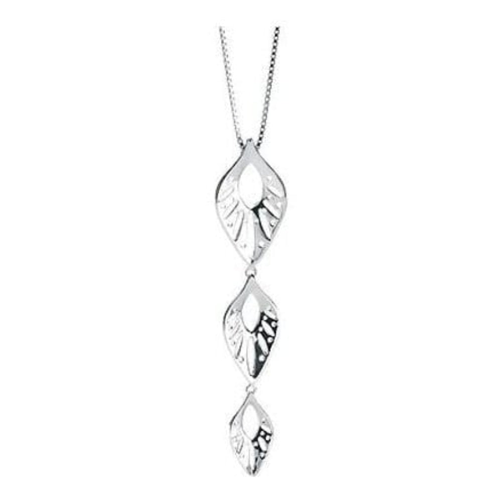 Ladies Long Leaf Pendant Necklace