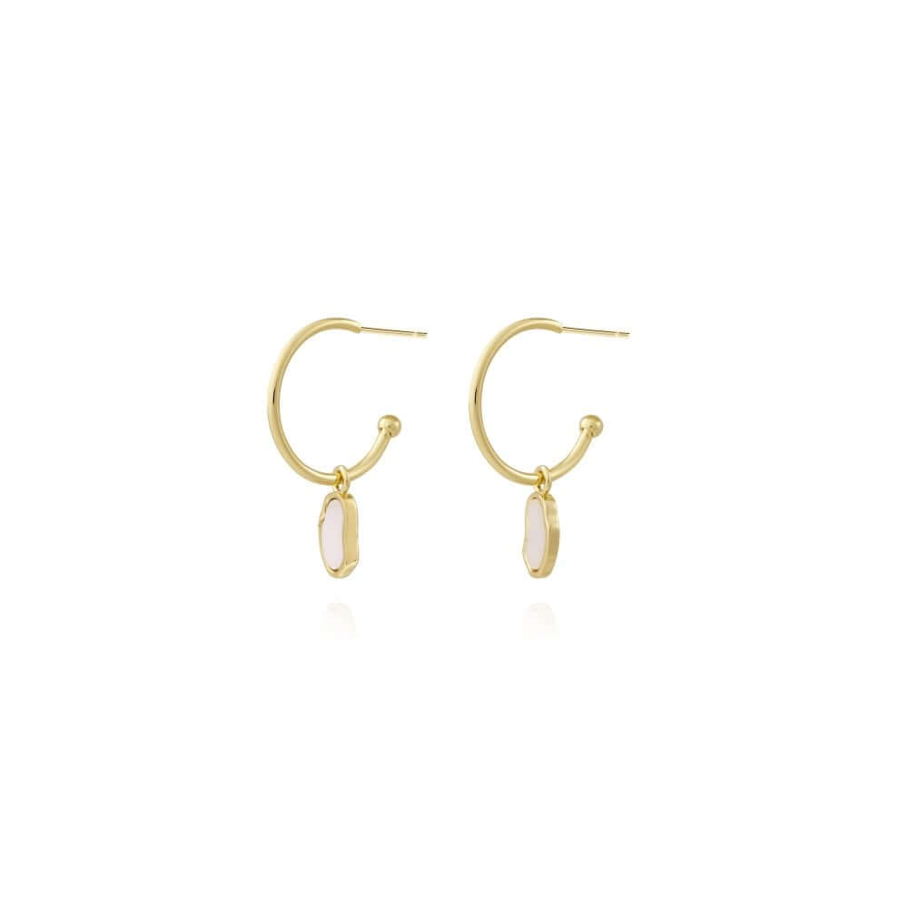 Treasure The Little Things Pearls Of Wisdom Gold Earrings