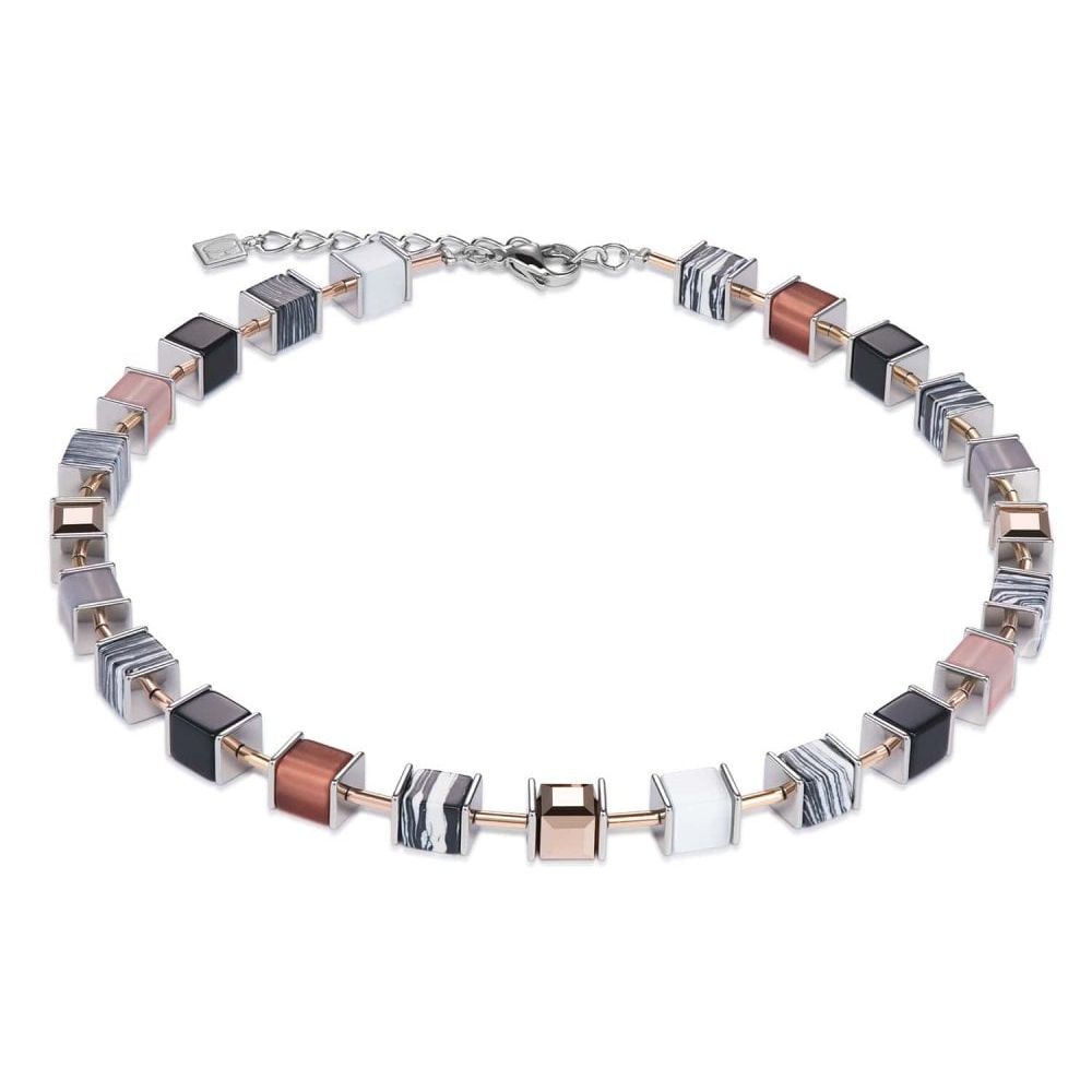 Geo Cube Nude Necklace
