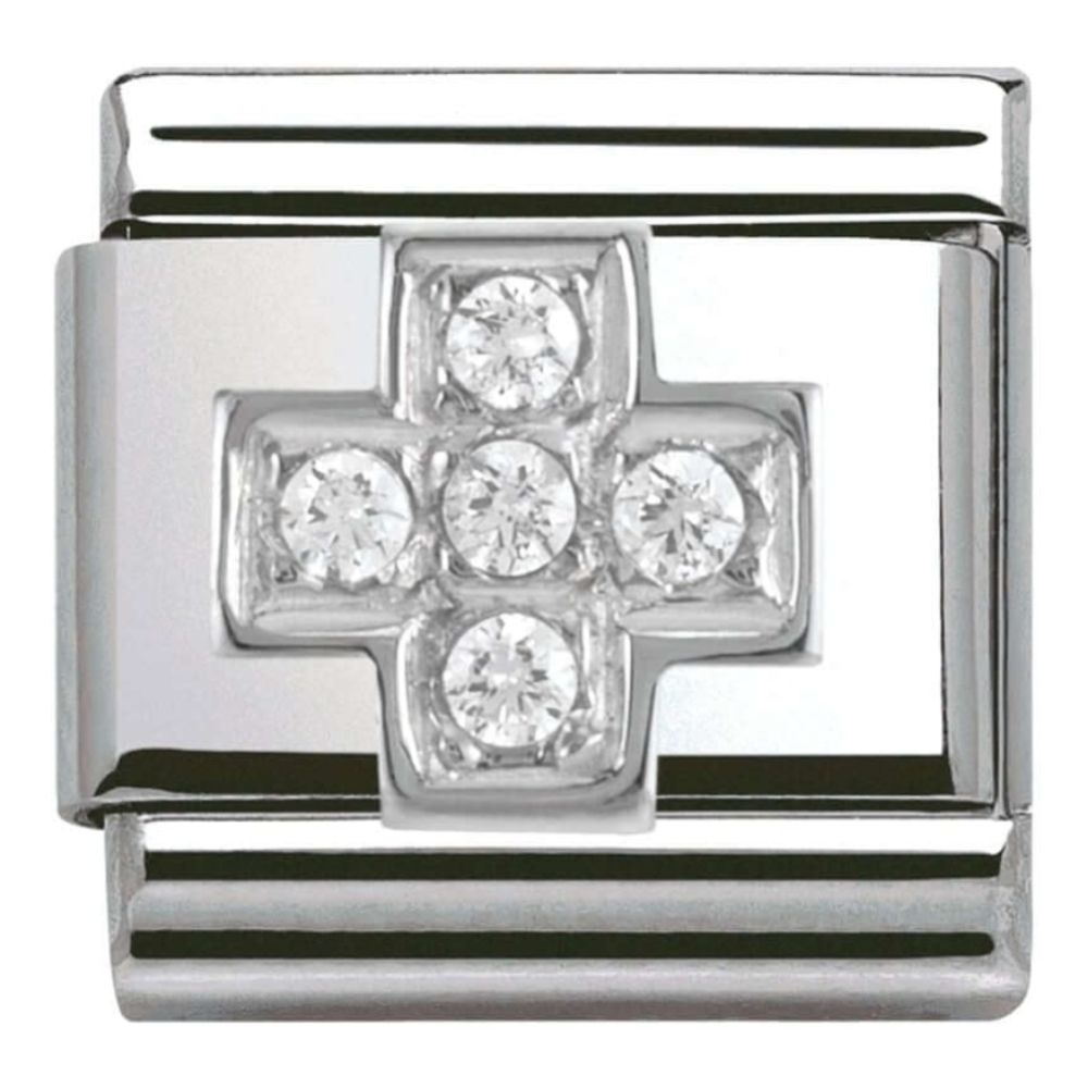 Classic Pave CZ Cross Link