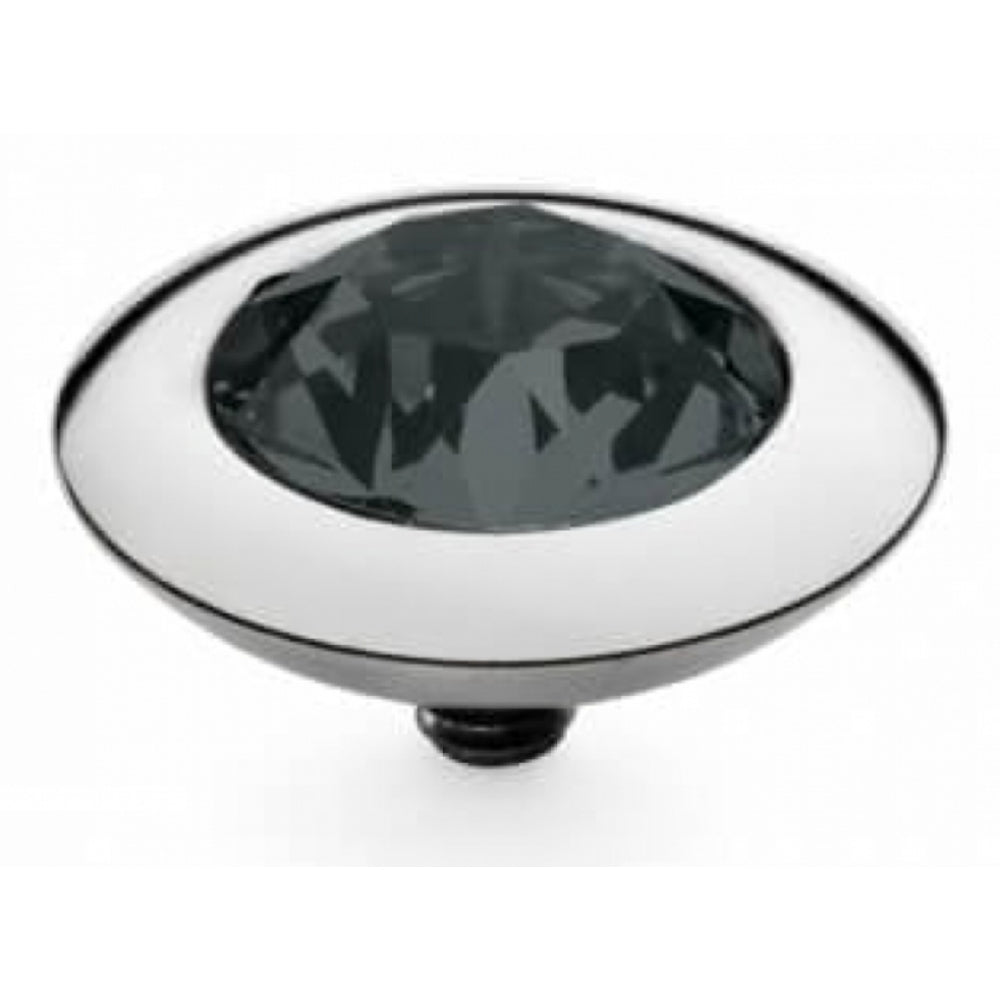 Famosa Stainless Steel 13mm Tondo Graphite Ring Top