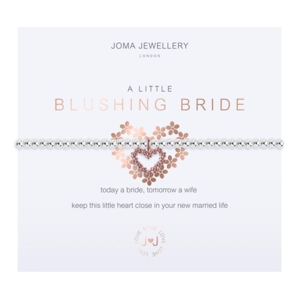 A Little - Blushing Bride - Silver/Rose Gold- 17.5cm Stretch Bracelet