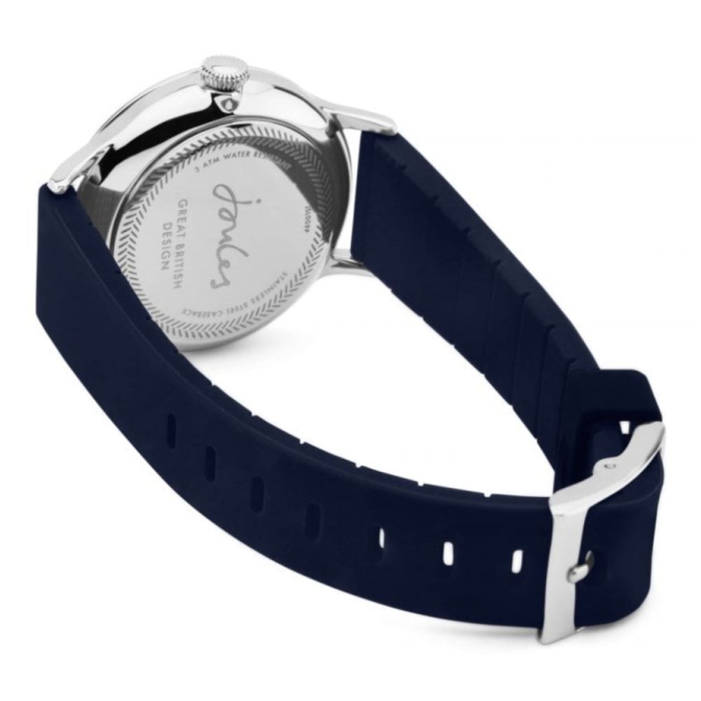 Navy Silicone Strap Navy Dial With Dog Graphic Ladies Watch
