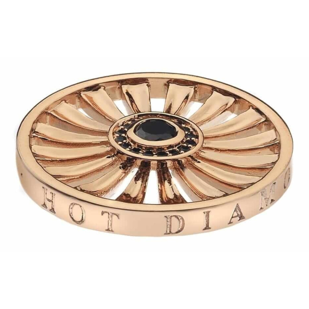 Art Deco Sunrise Rose Gold Plate Coin - 33 mm