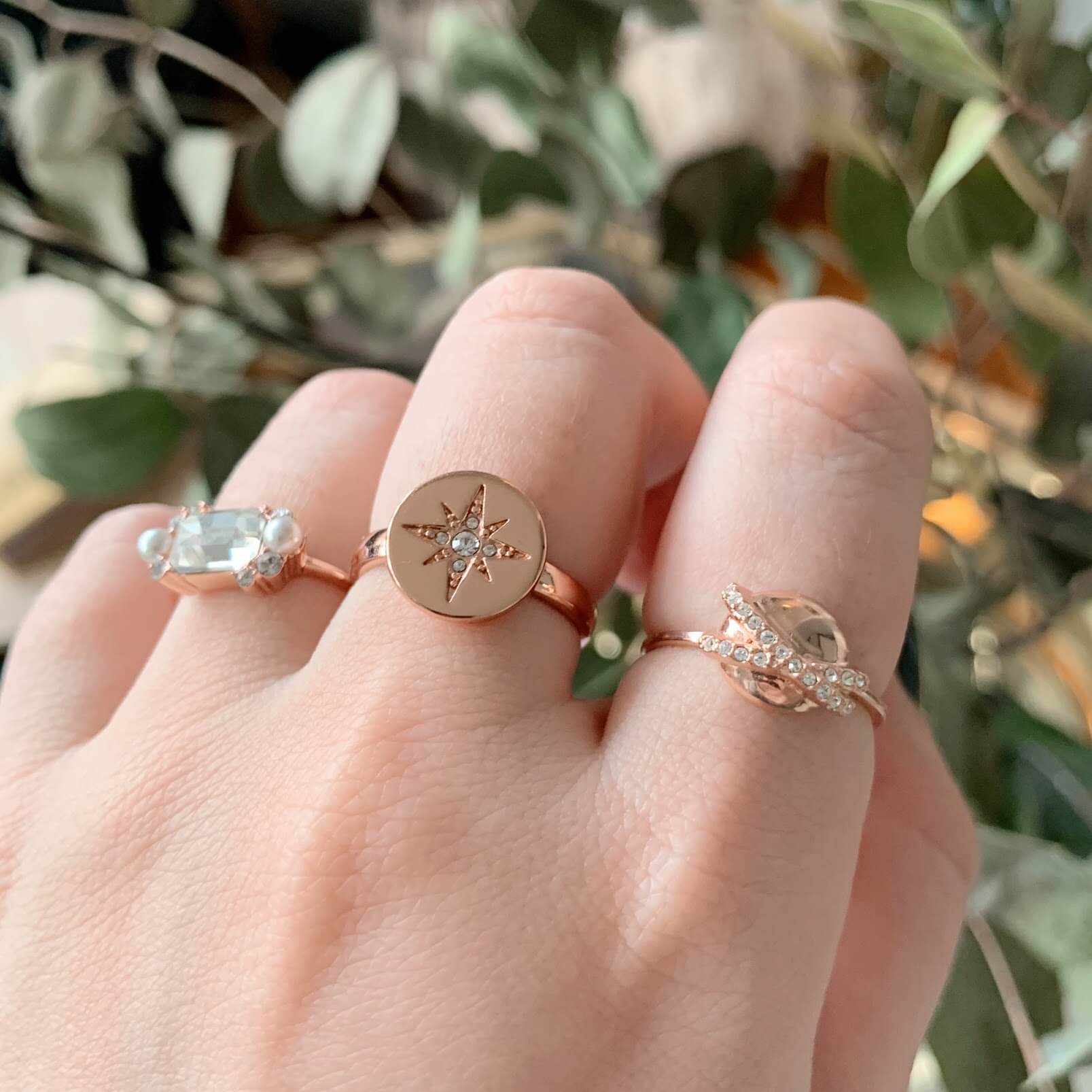 Classics 18K Rose Gold Plating Planet Open Ring- Size 7