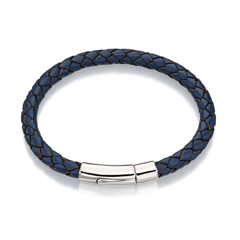 Hugo -Boys Navy Leather Bracelet