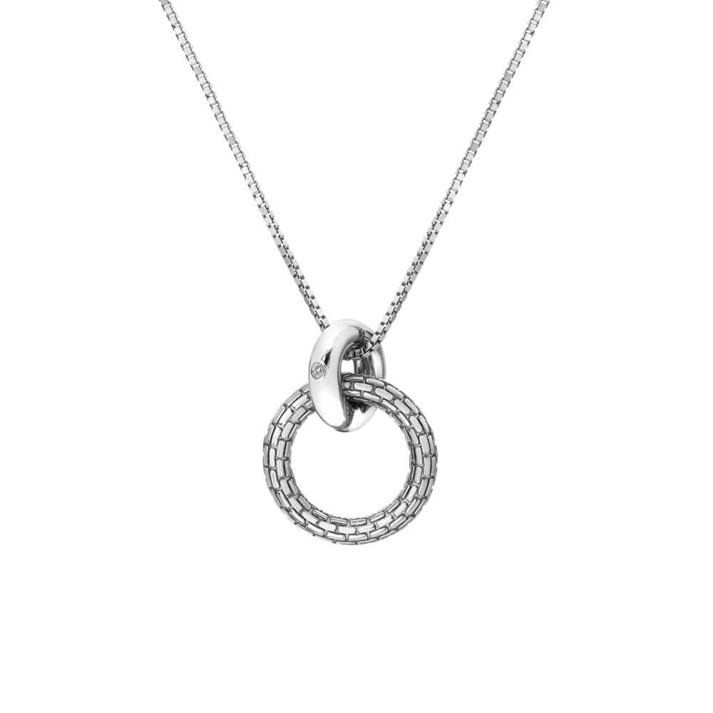Woven Circle Pendant Necklace
