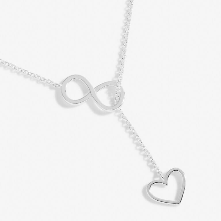 Lyra Lariats | Infinity Lariat | Silver | Necklace | 45cm 5cm Drop + 5cm Extender