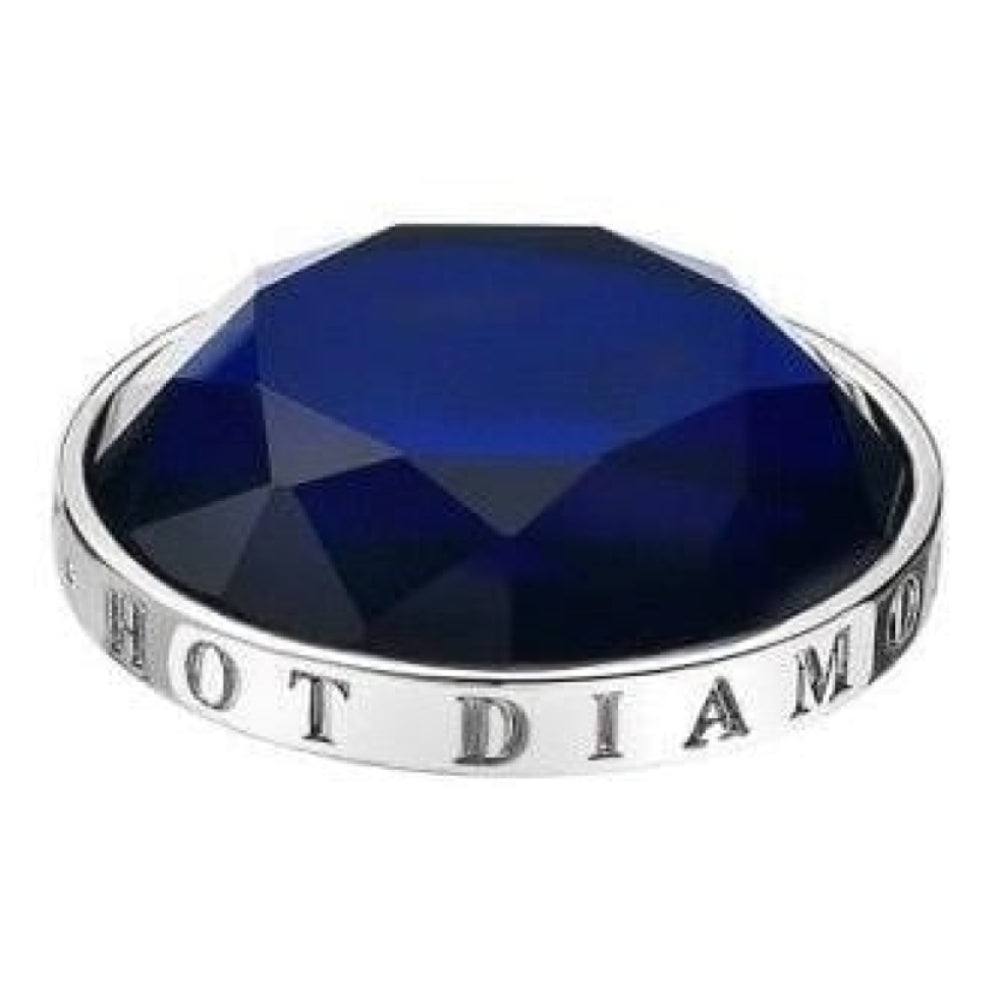 Ladies Azure Silver Faceted Coin